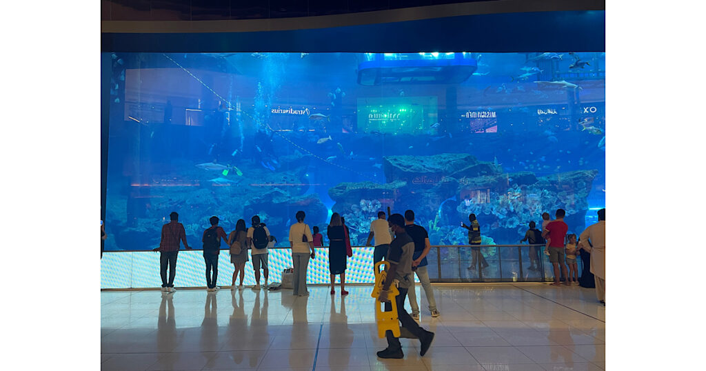 ドバイ　ショッピングモール　水族館